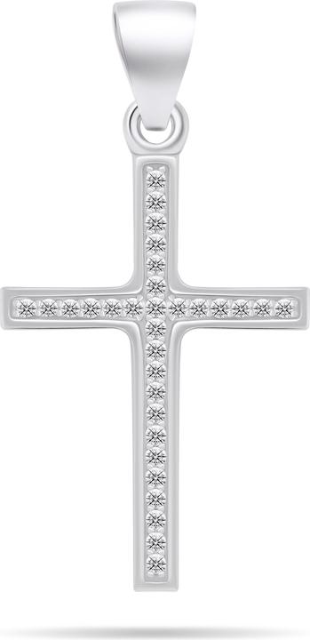 Image du produit Brilio Silver - Pendentif argenté intemporel avec zircons Cross PT78W