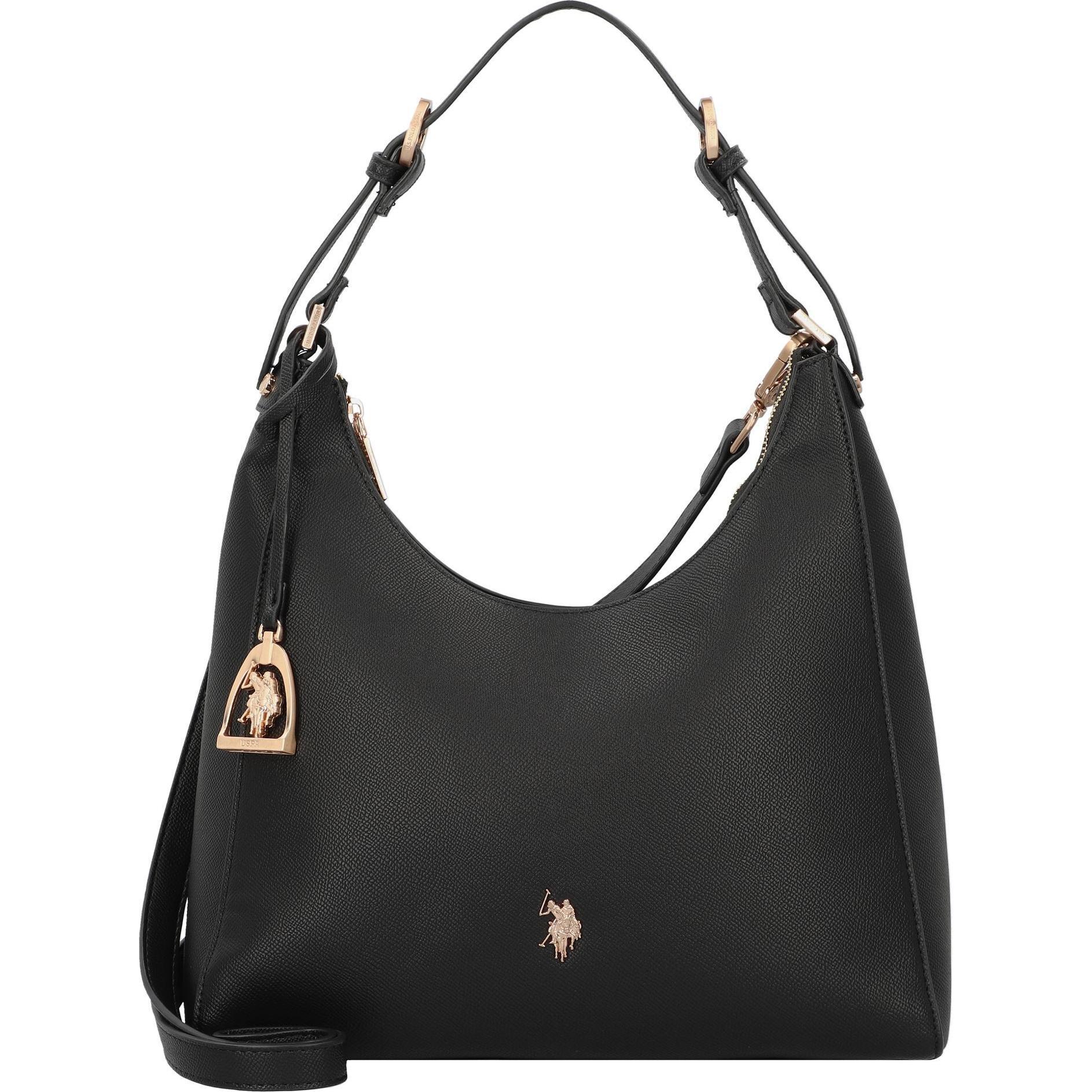 U.S. Polo, Handtasche, Jones Schultertasche 31 cm, Schwarz