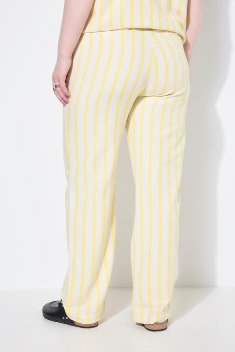 Actual product image Studio Untold Striped Linen Look Comfort Waist Pants (50)