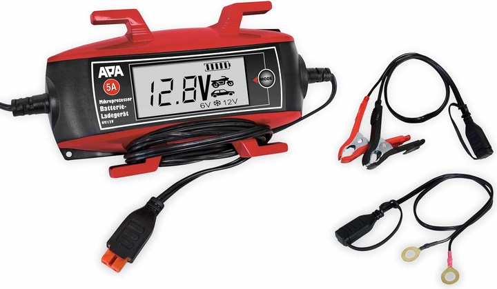 Produktbild APA Automatikladegerät Mikroprozessor Batterie Ladegerät 6/12 V, 5 A (12V, 6V, 5 A)
