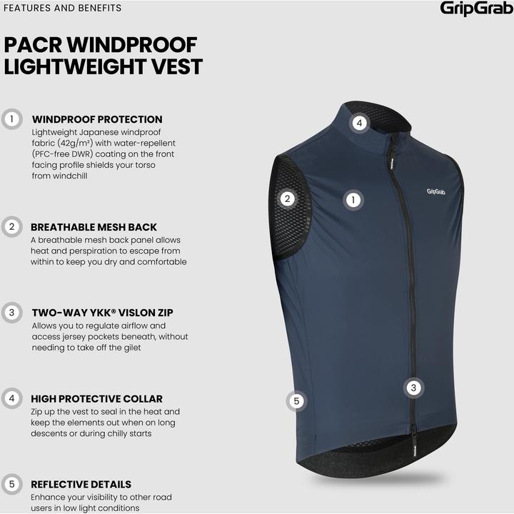 Produktbild GripGrab PACR Windproof Lightweight Vest (S)