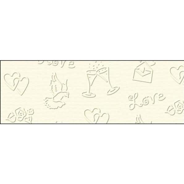Ursus, Bastelpapier, Prägekarton Elegance 220g/qm 23x32cm VE=5 Blatt Hochzeit elfenbein (220 g/m², 5 x)