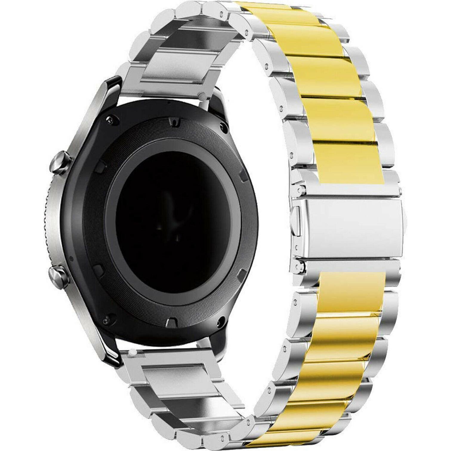 Thumbnail - Strap-it Stahlarmband (22 mm, Edelstahl, Vantage M), Uhrenarmband, Mehrfarbig, Silber, Gold