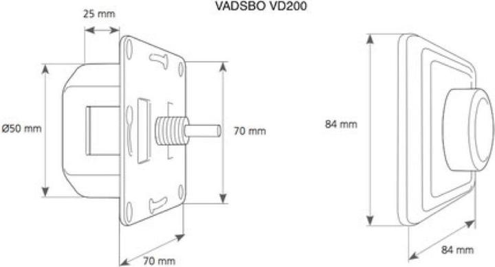 Productafbeelding Sigor Wandmodule VADSBO draaidimmer 300W 87x87x43mm