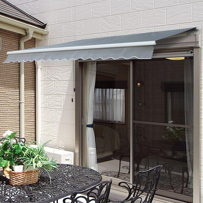 Actual product image Swisshandel24 Awning Aluminium awning Articulated arm awning Awning 4m Sun protection balcony Grey (4 m)