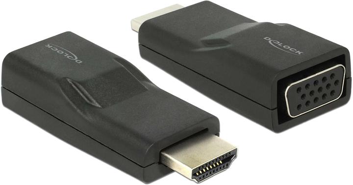 Actual product image Delock Monitor adapter HDMI-A to VGA-Bu black (VGA, 2.20 cm)