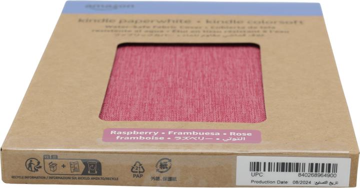 Produktbild Amazon Kindle Paperwhite (2024) fabric cover - raspberry (Amazon Kindle Colorsoft)