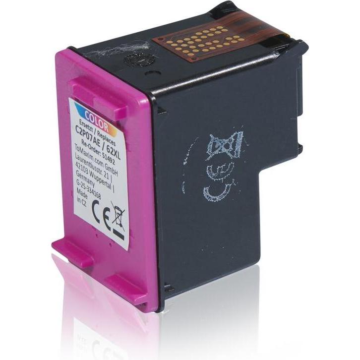 Inkadoo, Druckerpatrone, Druckerpatronen kompatibel zu HP C2P07AE / 62XL Druckkopfpatrone, color Farbe (Color)
