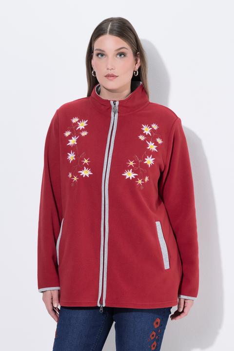 Actual product image Ulla Popken Edelweiss Embroidered Fleece Jacket (46, 48)