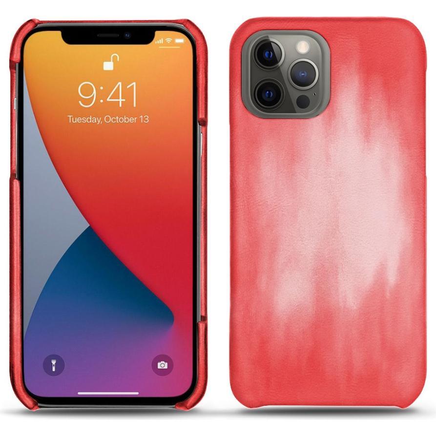 Noreve Lederschutzhülle (Apple iPhone 13 Pro Max), Smartphone Hülle, Rosa