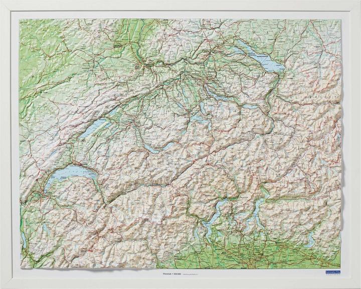 Svizzera Rilievo in plastica 1:500 000