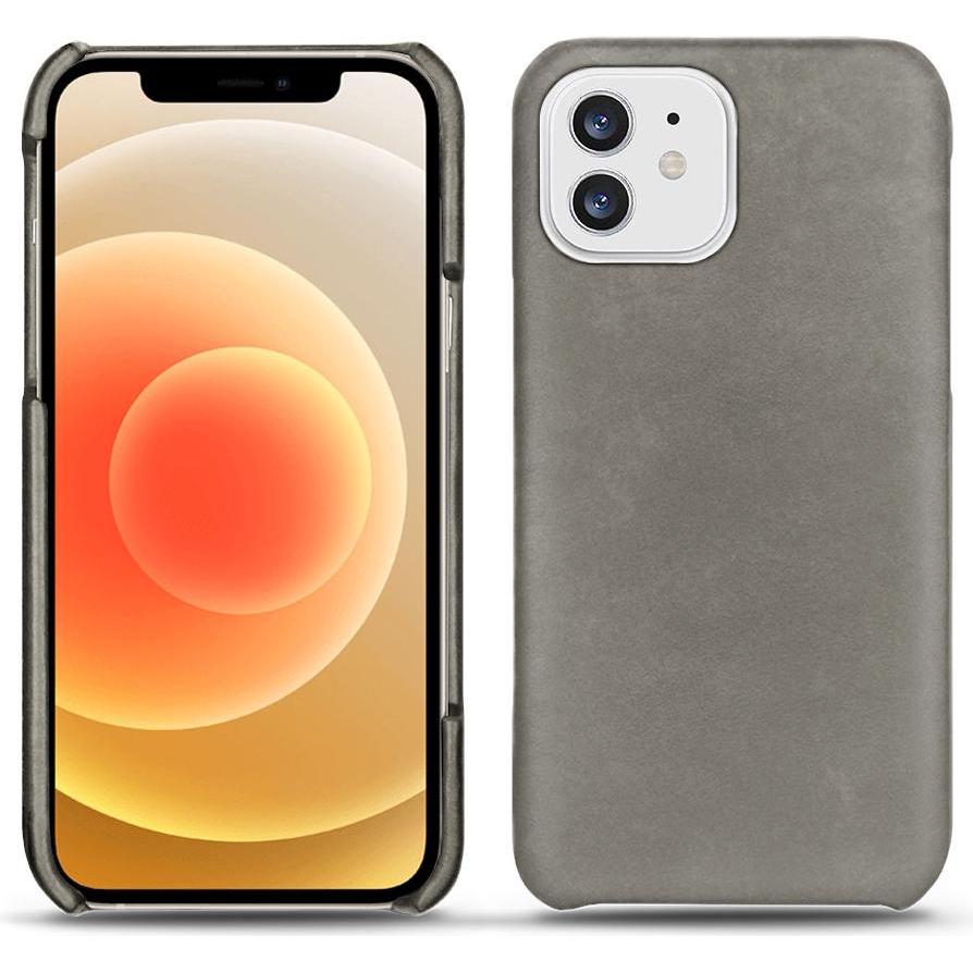 Noreve Lederschutzhülle (Apple iPhone 12), Smartphone Hülle, Grau