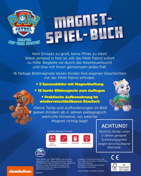 Image du produit PAW Patrol Magnet-Spiel-Buch (Allemand, Beau-frère & Steinlein, 2018)