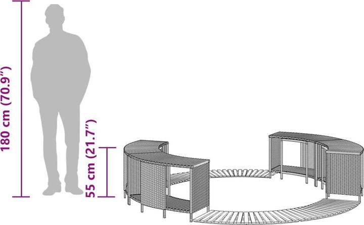 Actual product image vidaXL Whirlpool Umrandung