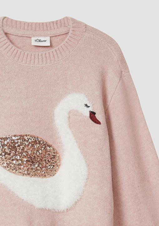 Produktbild s.Oliver Strickpullover Weicher Strickpullover mit Pailletten (104, 110)