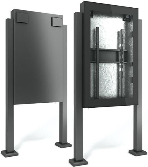 Produktbild DSS Outdoor Stele Portrait, 65" Bildschirm, schwarz