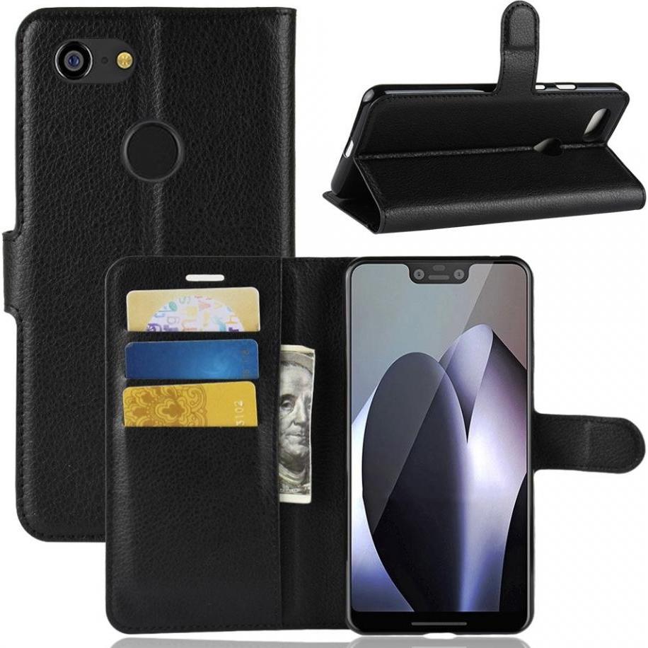 Screenguard Google Pixel 3 XL Leather Guard Lederhülle (Google Pixel 3 XL), Smartphone Hülle, Schwarz