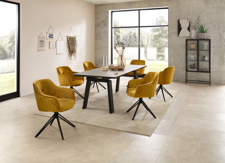 Produktbild Stolkom EMMA Armlehnstuhl drehbar 180 ° Metall/Samtstoff