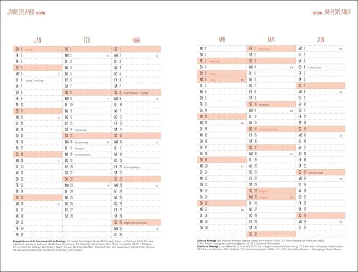 Produktbild Mama AG Familienplaner Buch A5 2026 (15.2 x 23.2 cm, Deutsch)