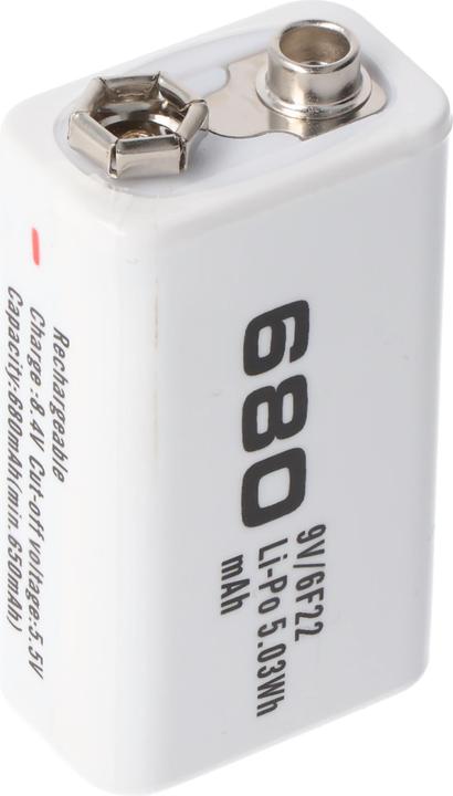 Image du produit AccuCell Akku 9V-Block, 6LR61, 6F22 (1 pcs, 9V Block, 650 mAh)