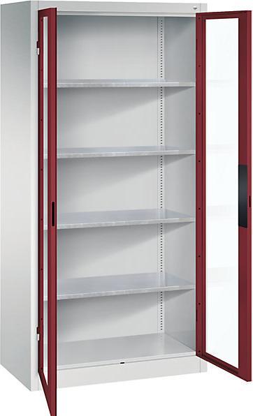 Light grey RAL 7035, Ruby red RAL 3003, Silver