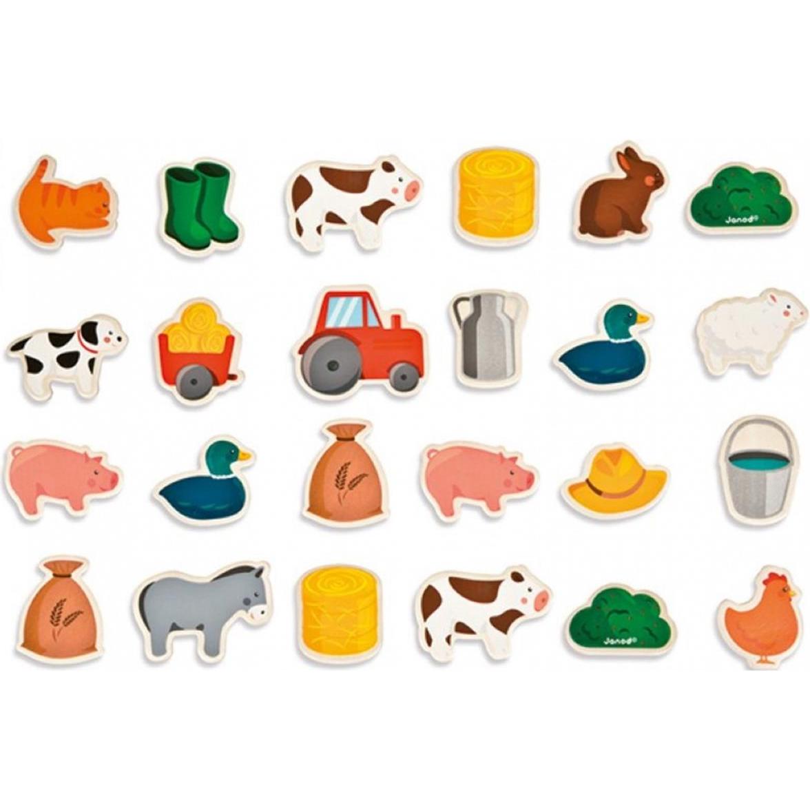 Janod, Magnet, Bauernhof (24 x)