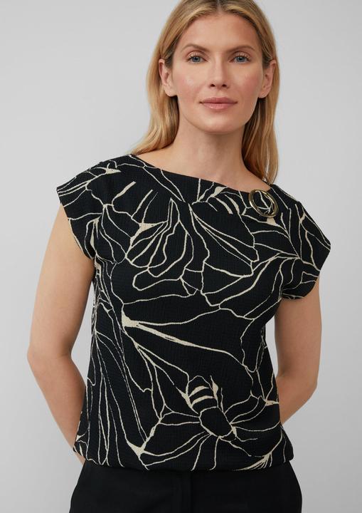 Actual product image S.Oliver T-Shirt Gemustertes Relaxed-Fit-Shirt mit Schmuck-Detail (34)