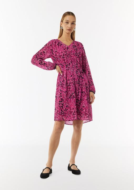 Produktbild Comma Kleid Kleid mit All-over-Print und Bindegürtel (40)