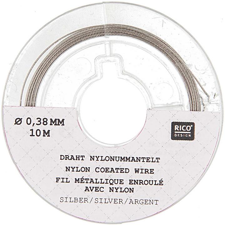 Produktbild Rico Draht, nylonummantelt, silber 0.38 mm, 10 m (10 m)