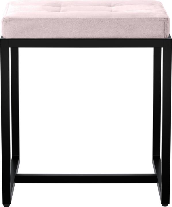 Actual product image CLP Barci stool with upholstery and black iron frame