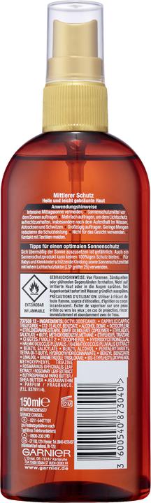 Actual product image Garnier Ambre Solaire (Suntan oil, SPF 20, 150 ml, 172 g)