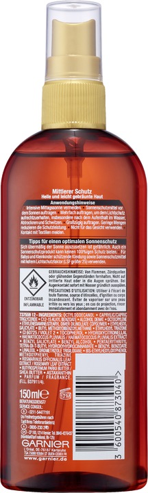 Image du produit Garnier Ambre Solaire (Huile solaire, SPF 20, 150 ml, 161 g)