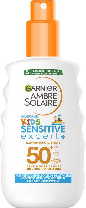 Actual product image Garnier Kids Sensitive Advanced + (Sun spray, SPF 50+, 200 ml, 235 g)