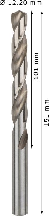 Image du produit Bosch Professional Zubehör Foret hélicoïdal PRO Metal HSS-G, 12,2 x 101 x 151 mm (12,2 mm)