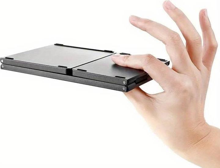 Produktbild PhoneLook Mini Tastatur QWERTY kabellos Bluetooth faltbar mit Touch pad für Smartphone und Tablet (Android und (Eng. Int.)