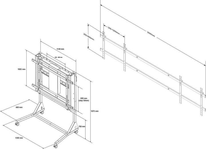 Image du produit Multibrackets MB Support TV double motorisé, noir/0440
