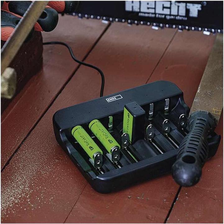 Produktbild Emos Akku-Ladegerät BCN-60U (1 Stk., C, D, AA, AAA, Ladegerät inkl. Akku)