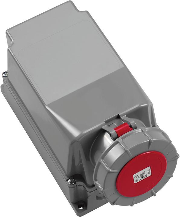 Productafbeelding ABL CEE wandcontactdoos, IP67, 125A, 5-polig, 400V, 6h, rood