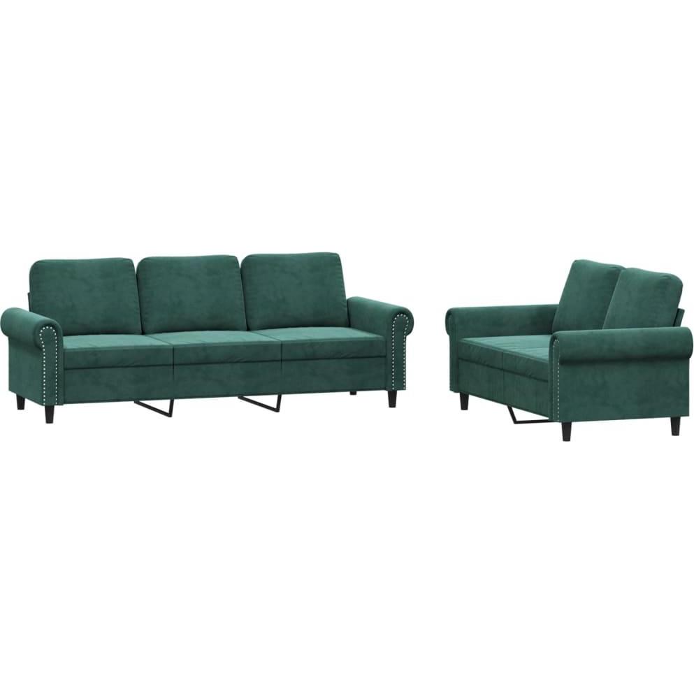 VidaXL, Sofa, 10-tlg. Garten-Lounge-Set mit Kissen (3-Sitzer)