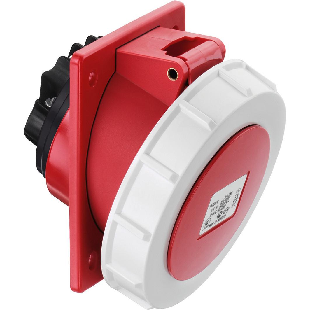 10x ABL, Steckdose, CEE Flanschsteckdose schräg 20°, IP67, 32A, 5-polig, 400V, 6h, rot