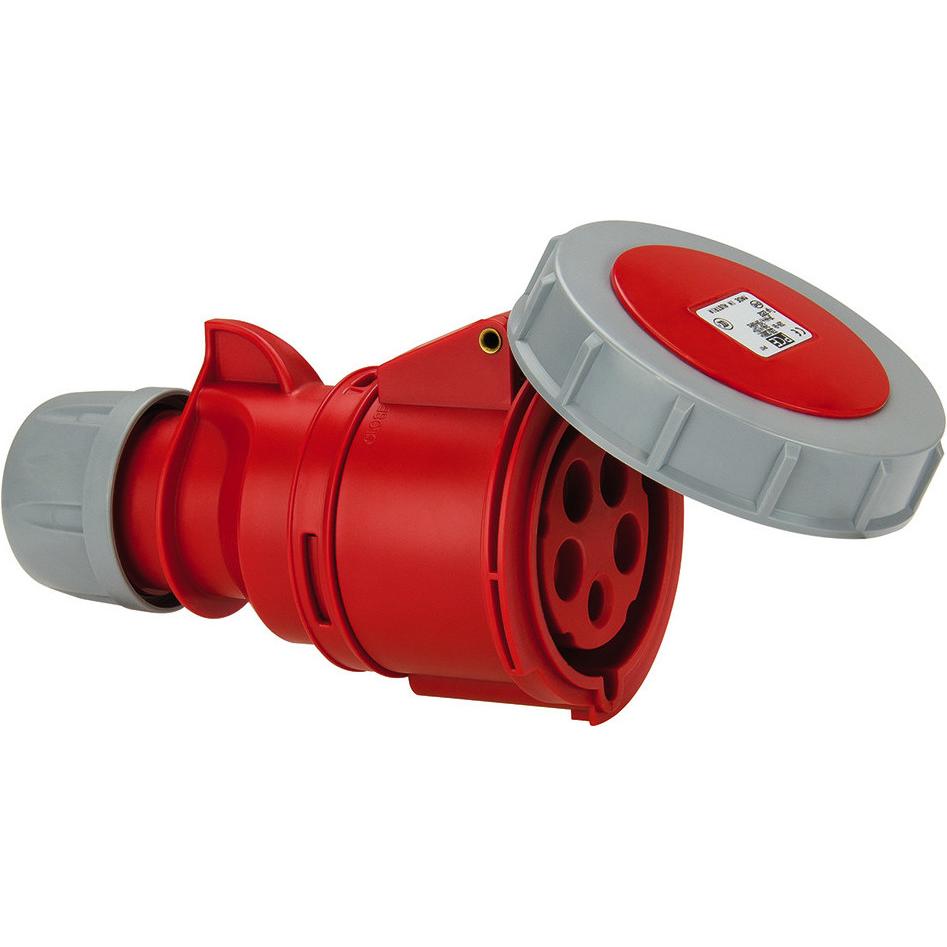 10x ABL, Netzstecker + Netzkupplung, CEE Kupplung, IP67, 32A, 4-polig, 400V, 6h, rot