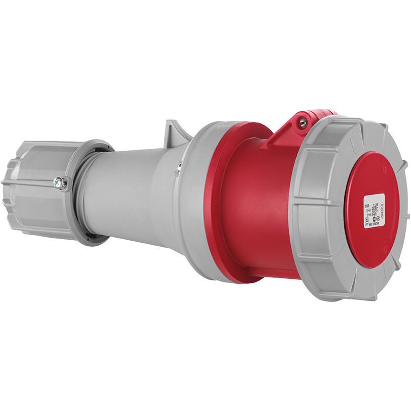 2x ABL, Netzstecker + Netzkupplung, CEE Kupplung, IP67, 125A, 4-polig, 400V, 6h, rot
