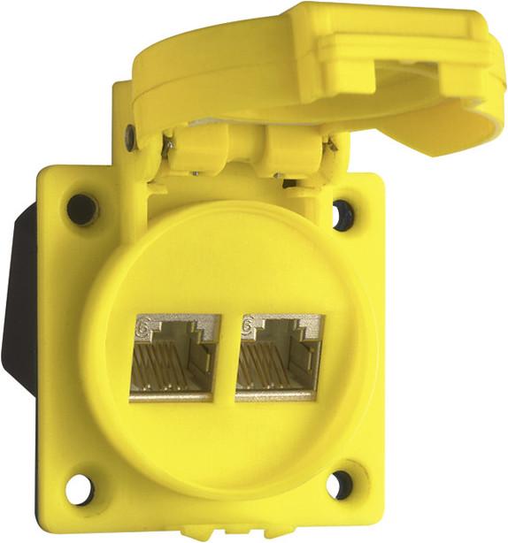 ABL Einbausteckdose IP55, gelb