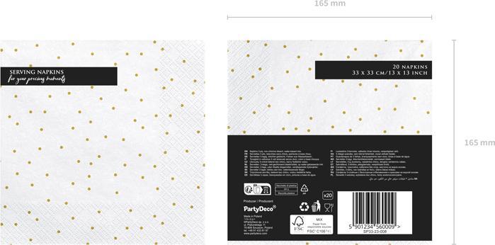 Produktbild Partydeco Servietten (20 x, 33 x 33 cm)