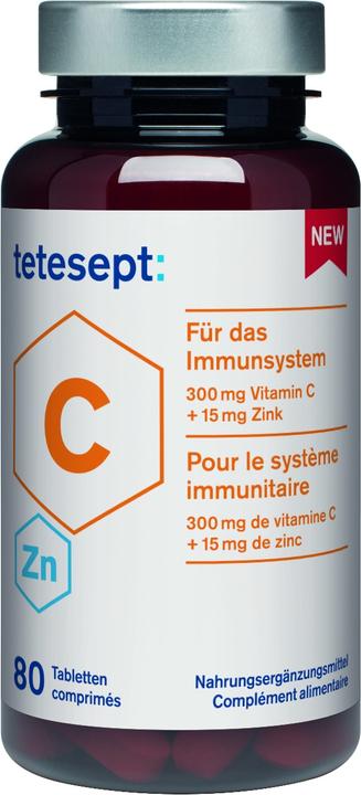 Actual product image Tetesept Vitamin C + Zinc (80 pcs., Pills)