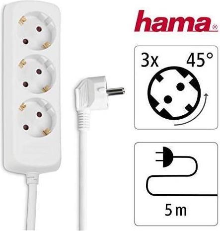 Produktbild Hama Steckdosenleiste (3 x, 2-Polig, 3 m)