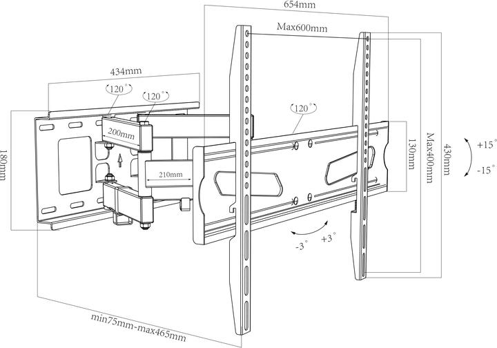Actual product image VCM B-NS 600 913505 (Wall, 70", 25 kg)