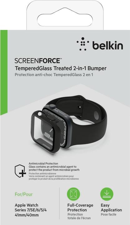 Produktbild Belkin TemperedCurve 2-in1 (Apple Watch Series 4, Apple Watch Series 7, Apple Watch Series 5, Apple Watch Series 6, Apple Watch Series 8, Apple Watch Series 9, Apple Watch SE)