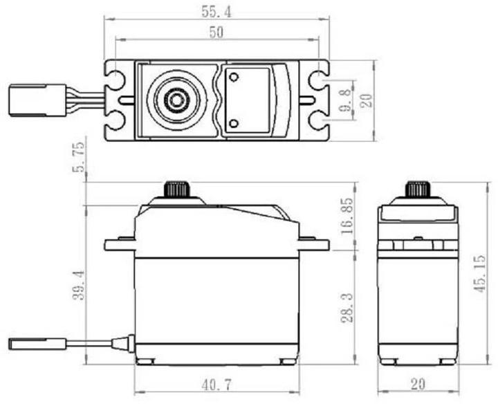 Image du produit Savöx Servo standard SC-0254MG+ 7.2 kg Digital