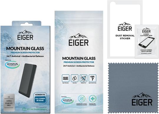 Produktbild Eiger 3D Glas Case friendly Mountain Glass 3D (1 Stk., Oppo Find X5 Pro)